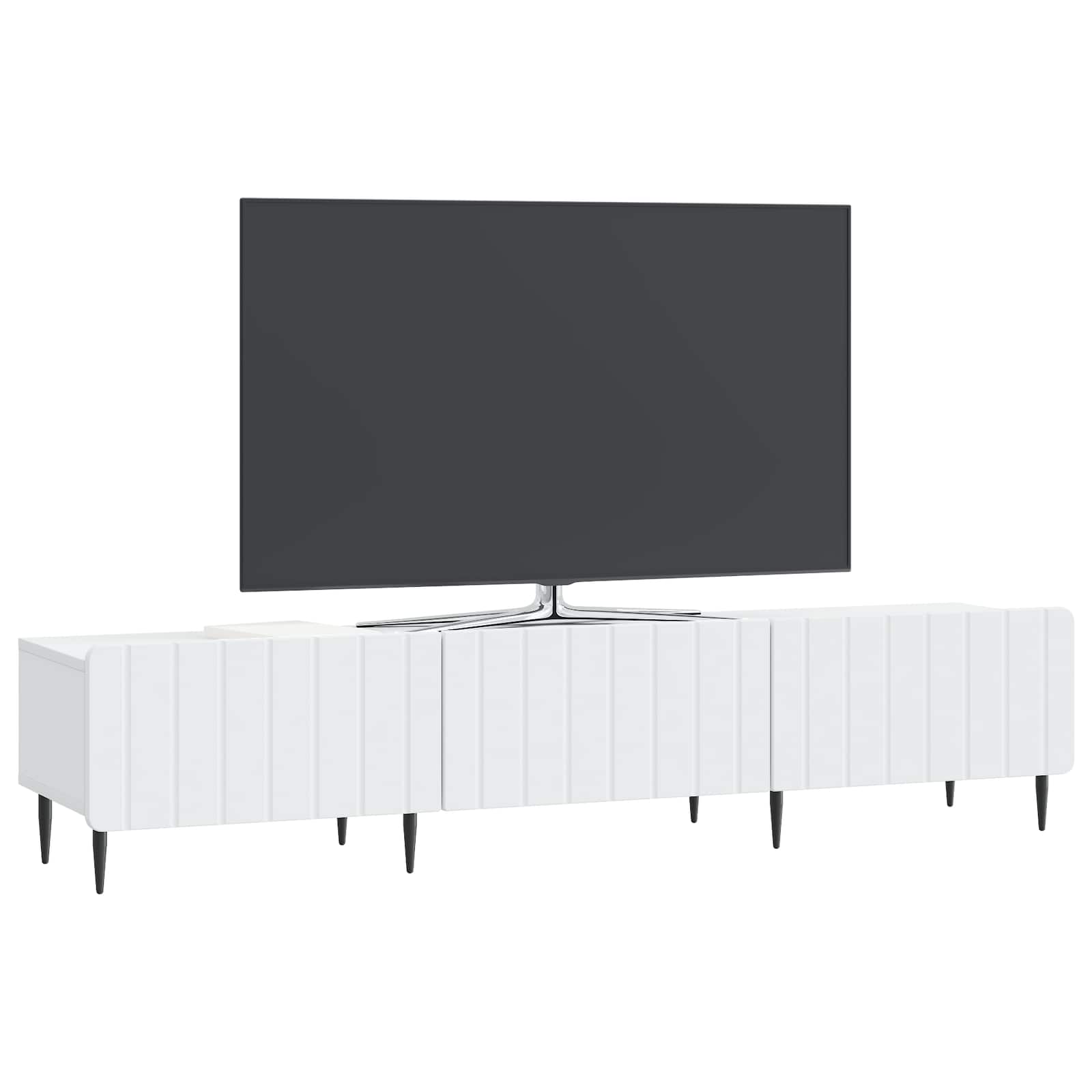vidaXL Szafka pod telewizor z szufladą Biały 147 x 34,5 x 32 cm