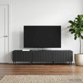 vidaXL Szafka pod telewizor z szufladą Czarny 147 x 34,5 x 32 cm