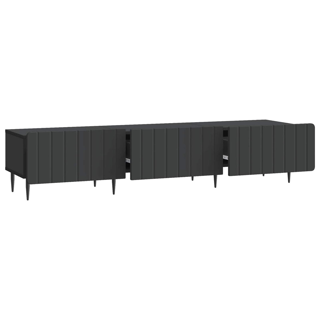 vidaXL Szafka pod telewizor z szufladą Czarny 147 x 34,5 x 32 cm