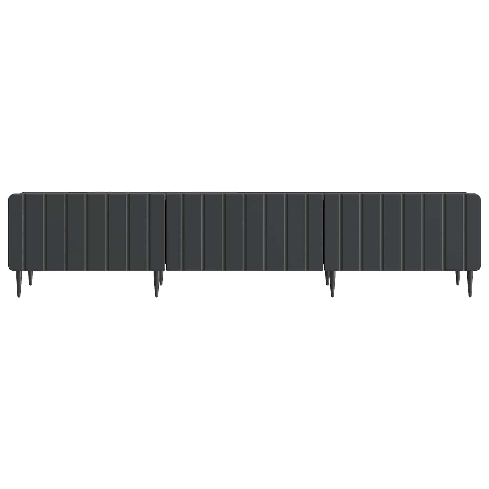 vidaXL Szafka pod telewizor z szufladą Czarny 147 x 34,5 x 32 cm