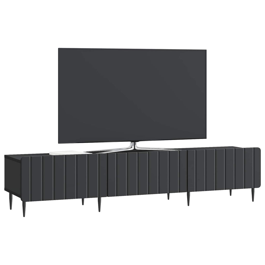vidaXL Szafka pod telewizor z szufladą Czarny 147 x 34,5 x 32 cm