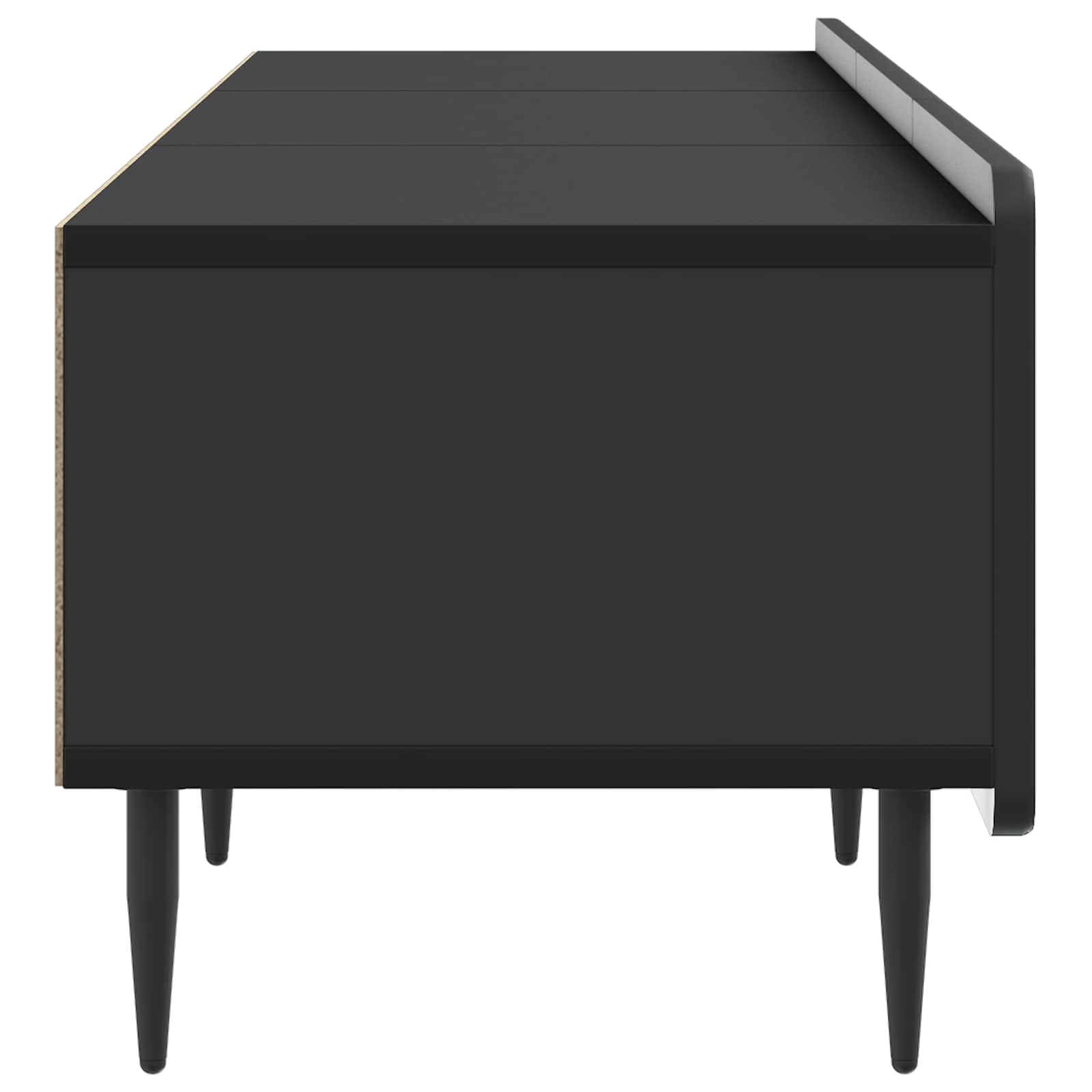 vidaXL Szafka pod telewizor z szufladą Czarny 147 x 34,5 x 32 cm