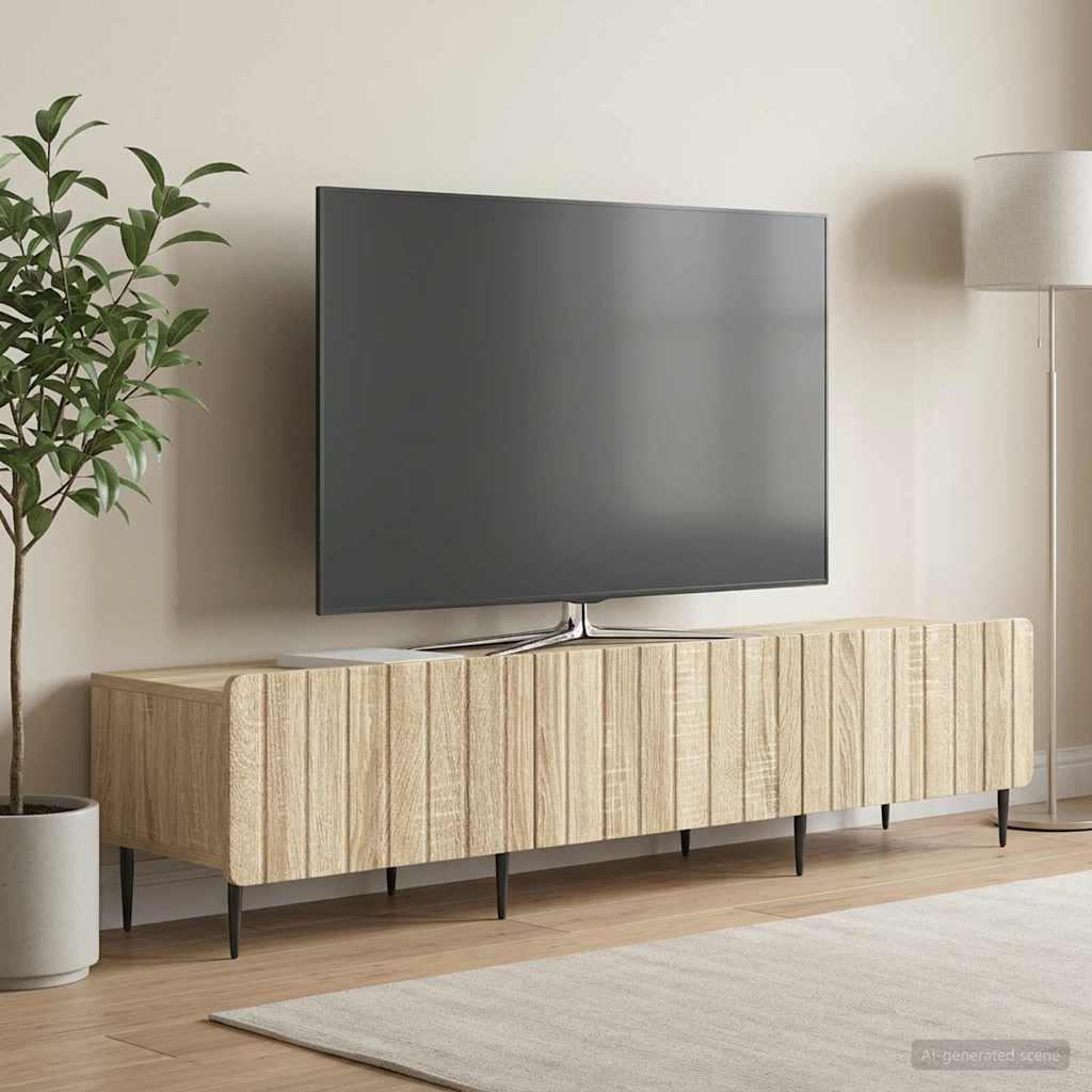 vidaXL Szafka pod telewizor z szufladą dąb Sonoma 147 x 34,5 x 32 cm