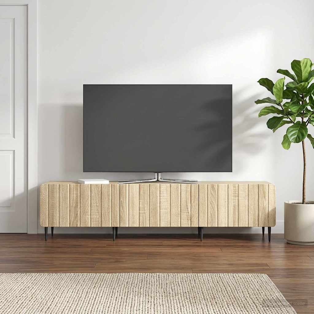 vidaXL Szafka pod telewizor z szufladą dąb Sonoma 147 x 34,5 x 32 cm