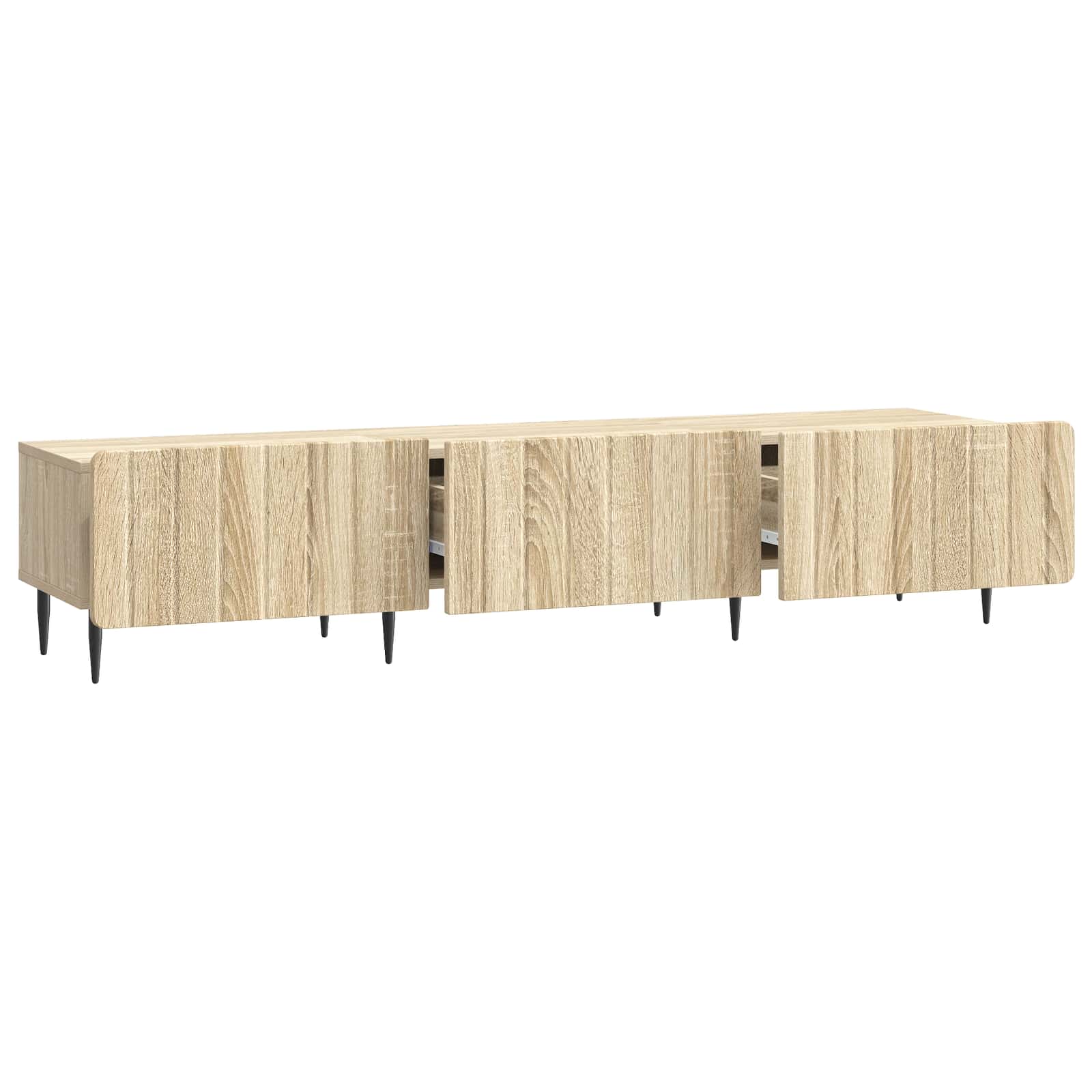 vidaXL Szafka pod telewizor z szufladą dąb Sonoma 147 x 34,5 x 32 cm