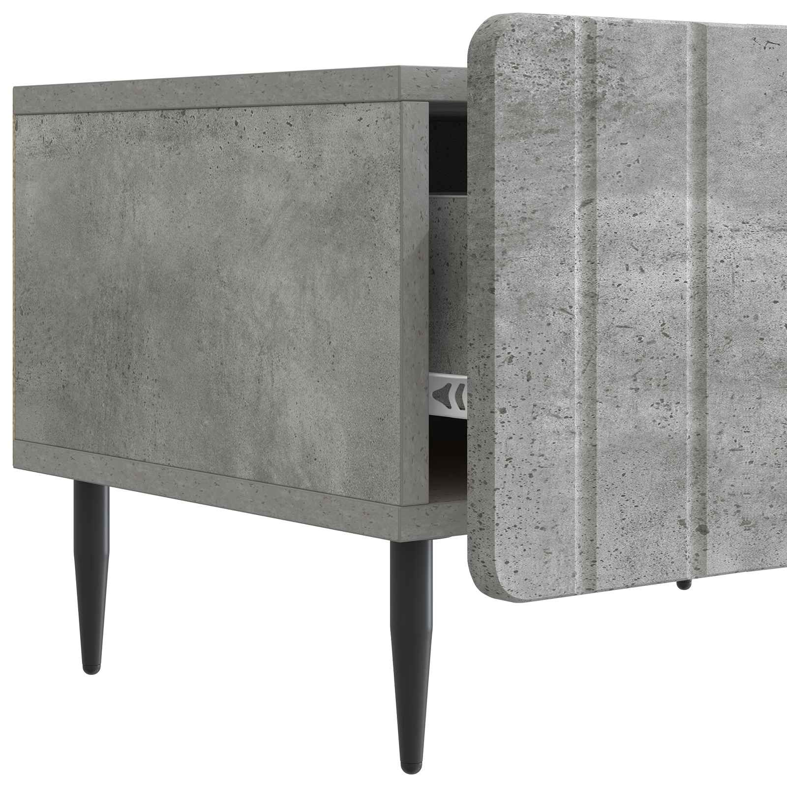 vidaXL Szafka pod telewizor Betonowy szary 147 x 34,5 x 32 cm