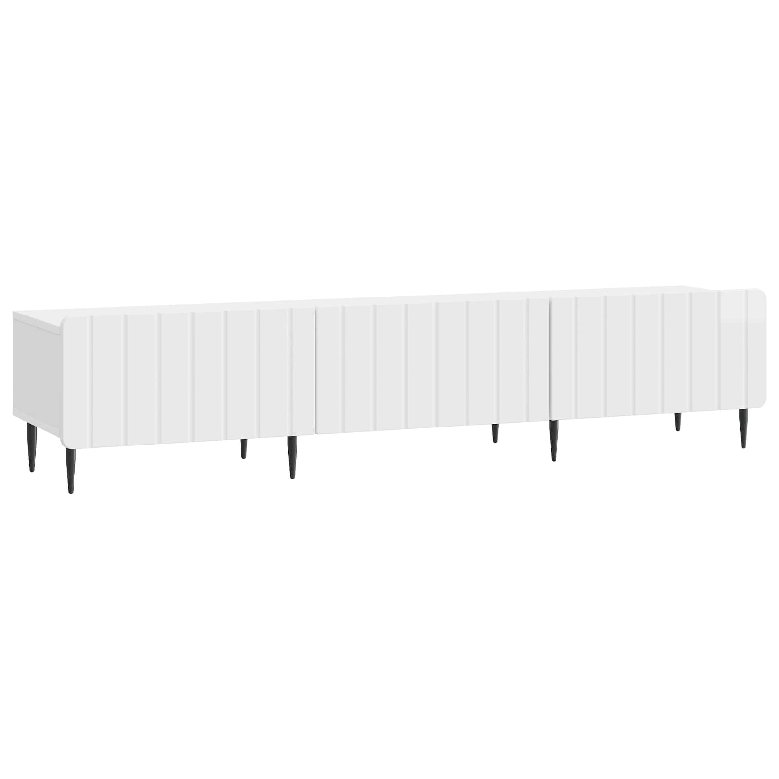 vidaXL Szafka pod telewizor Biały wysoki połysk 147 x 34,5 x 32 cm