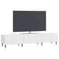 vidaXL Szafka pod telewizor Biały wysoki połysk 147 x 34,5 x 32 cm