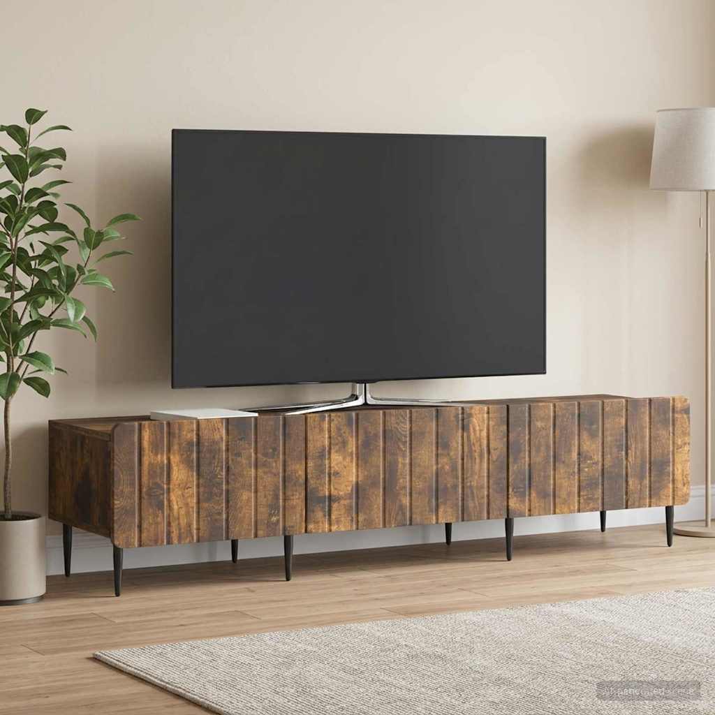vidaXL Szafka pod telewizor z szufladą Dąb wędzony 147 x 34,5 x 32 cm
