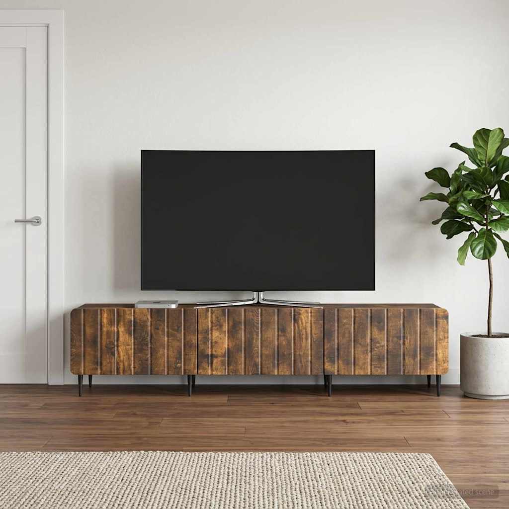 vidaXL Szafka pod telewizor z szufladą Dąb wędzony 147 x 34,5 x 32 cm