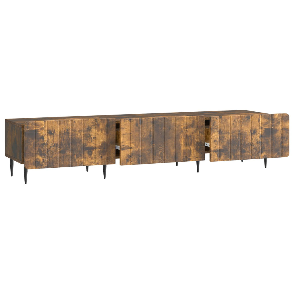 vidaXL Szafka pod telewizor z szufladą Dąb wędzony 147 x 34,5 x 32 cm