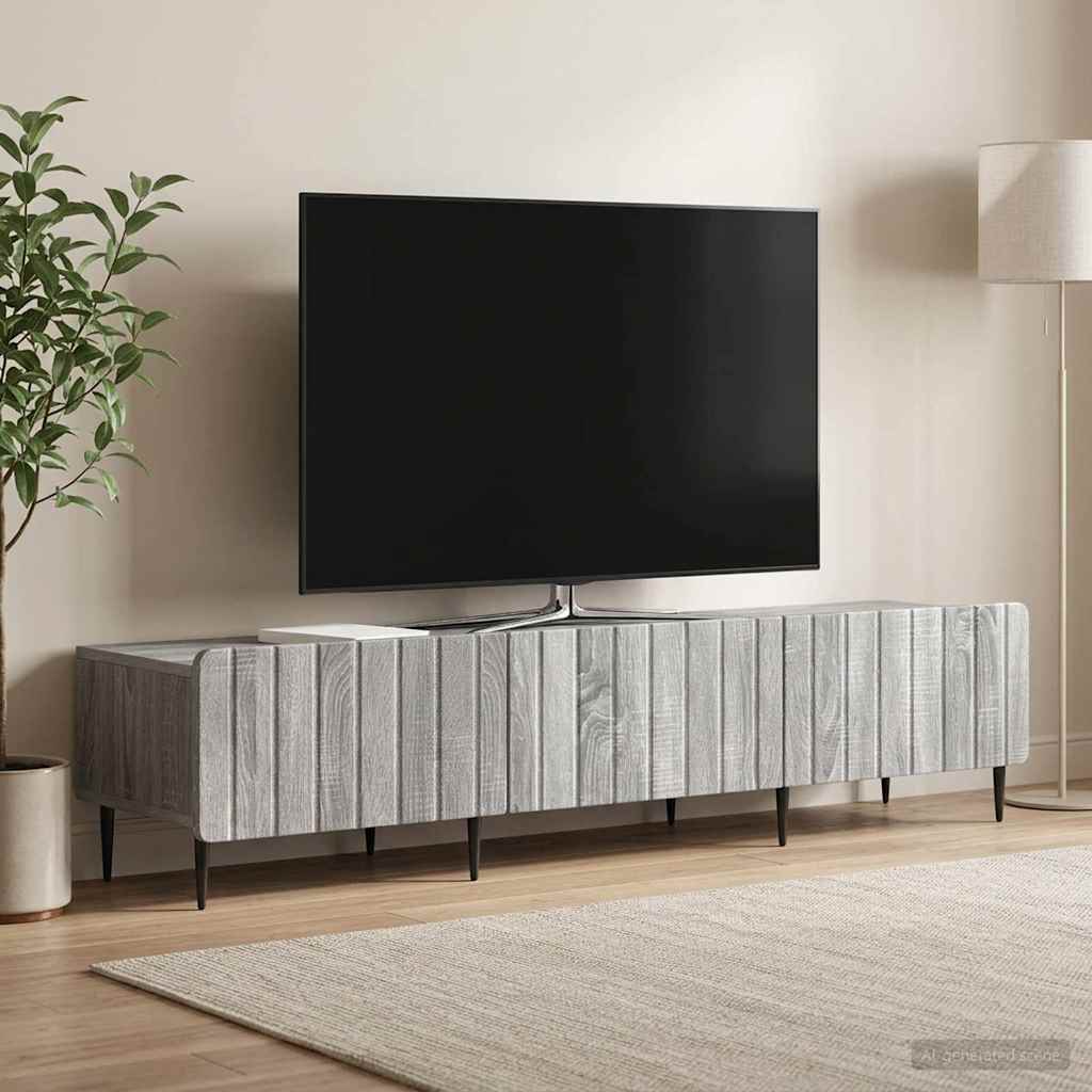 vidaXL Szafka pod telewizor z szufladą Szary Sonoma 147 x 34,5 x 32 cm