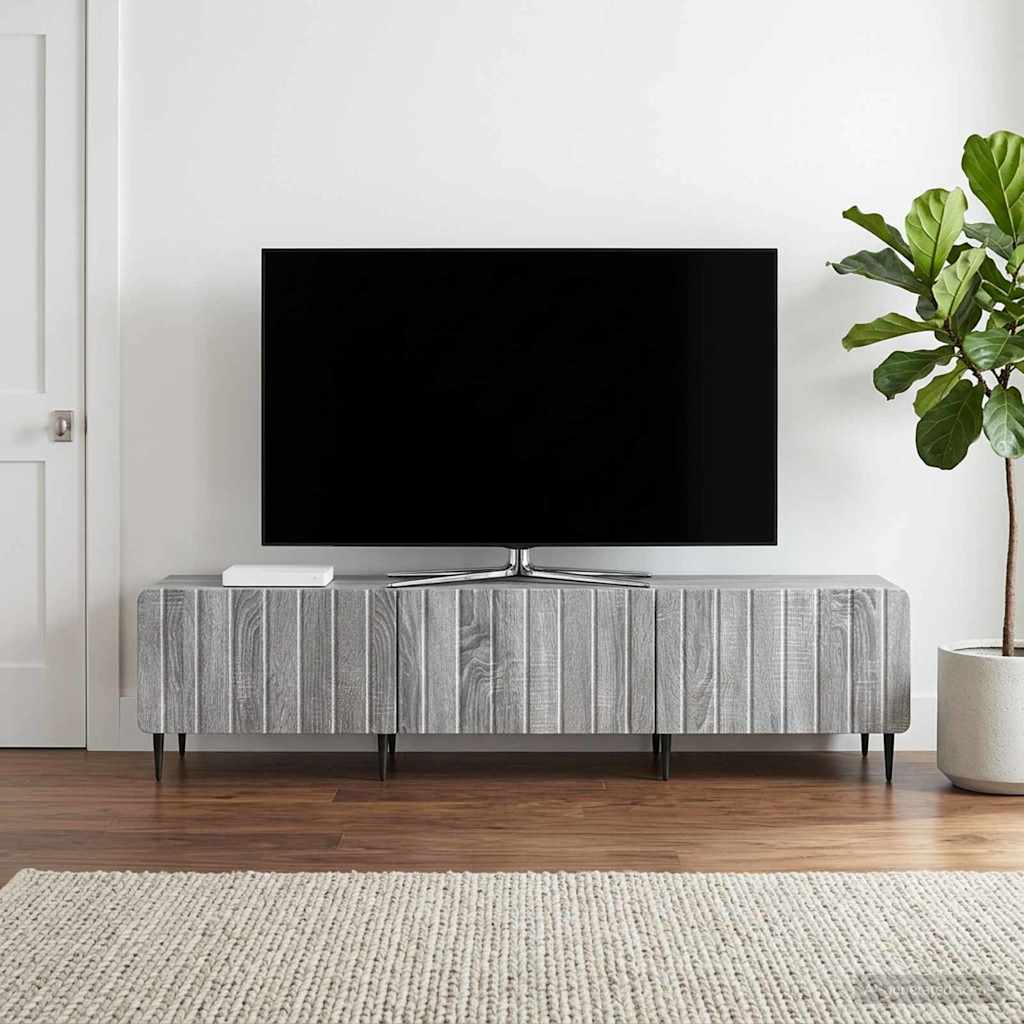 vidaXL Szafka pod telewizor z szufladą Szary Sonoma 147 x 34,5 x 32 cm