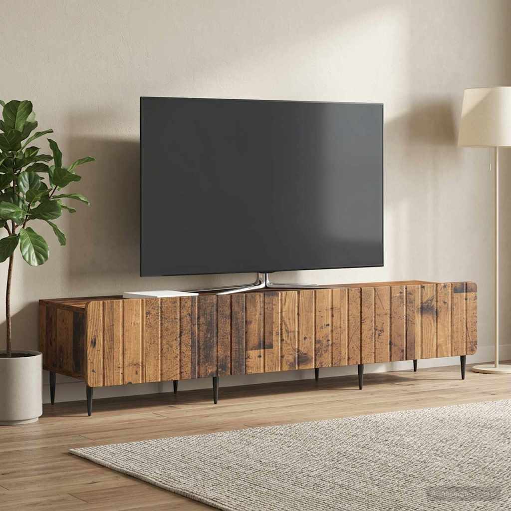 vidaXL Szafka pod telewizor z szufladą Stare drewno 147 x 34,5 x 32 cm