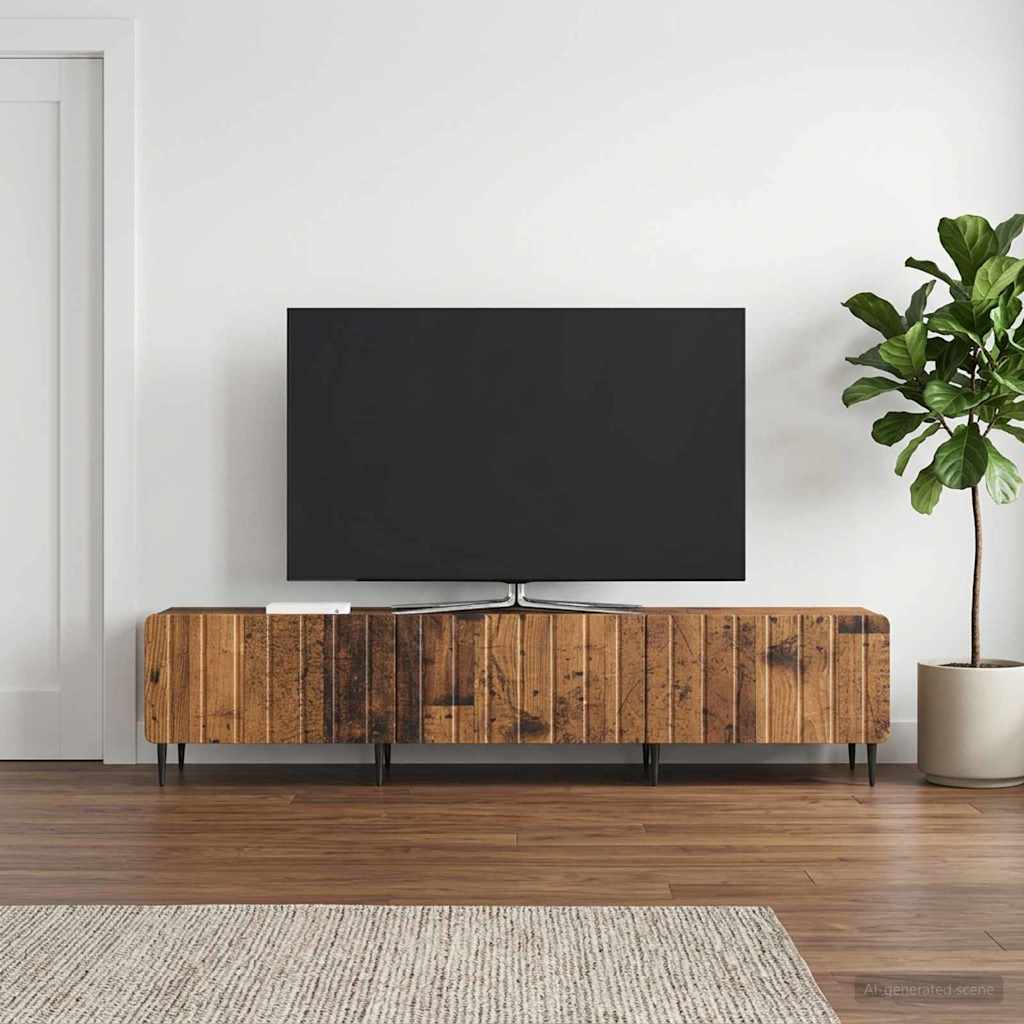 vidaXL Szafka pod telewizor z szufladą Stare drewno 147 x 34,5 x 32 cm