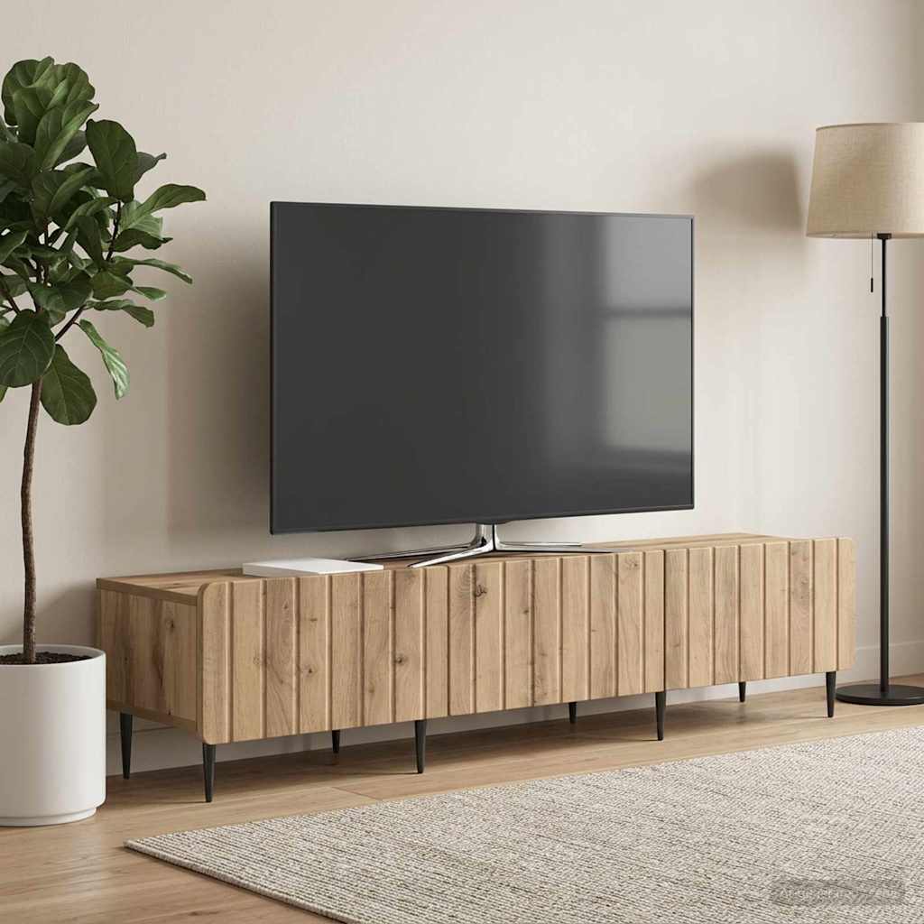 vidaXL Szafka pod telewizor 147 x 34,5 x 32 cm Dąb artisan