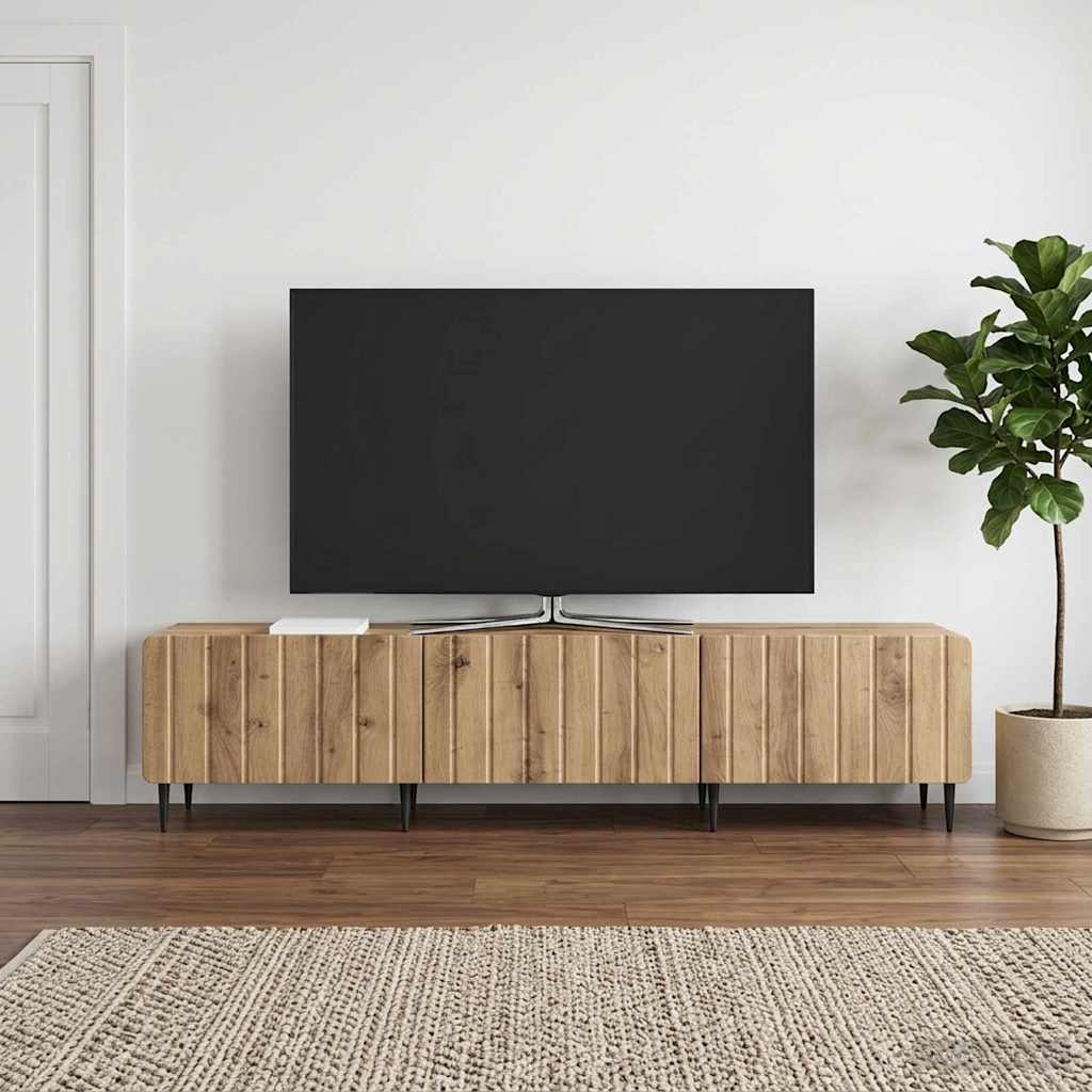 vidaXL Szafka pod telewizor 147 x 34,5 x 32 cm Dąb artisan