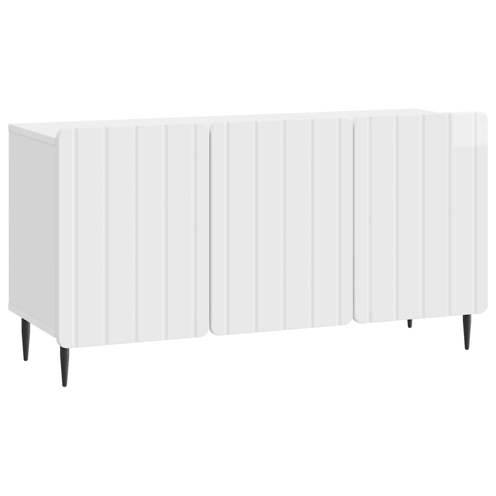 vidaXL Szafka pod telewizor Biały wysoki połysk 99 x 34,5 x 52 cm