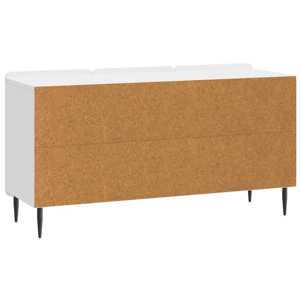vidaXL Szafka pod telewizor Biały wysoki połysk 99 x 34,5 x 52 cm