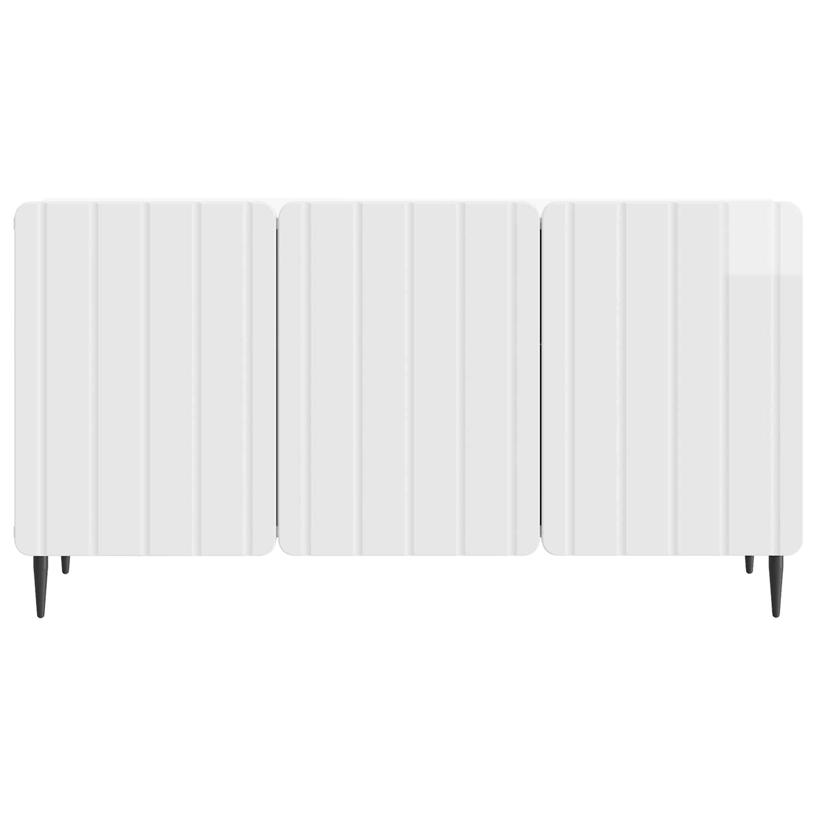 vidaXL Szafka pod telewizor Biały wysoki połysk 99 x 34,5 x 52 cm