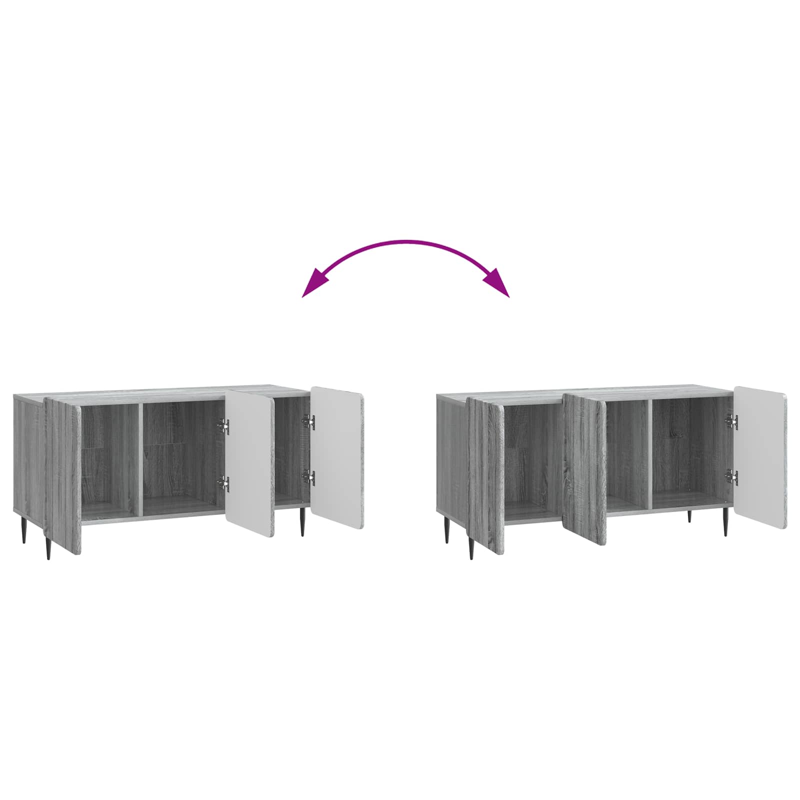 vidaXL Szafka pod telewizor Szary Sonoma 99 x 34,5 x 52 cm