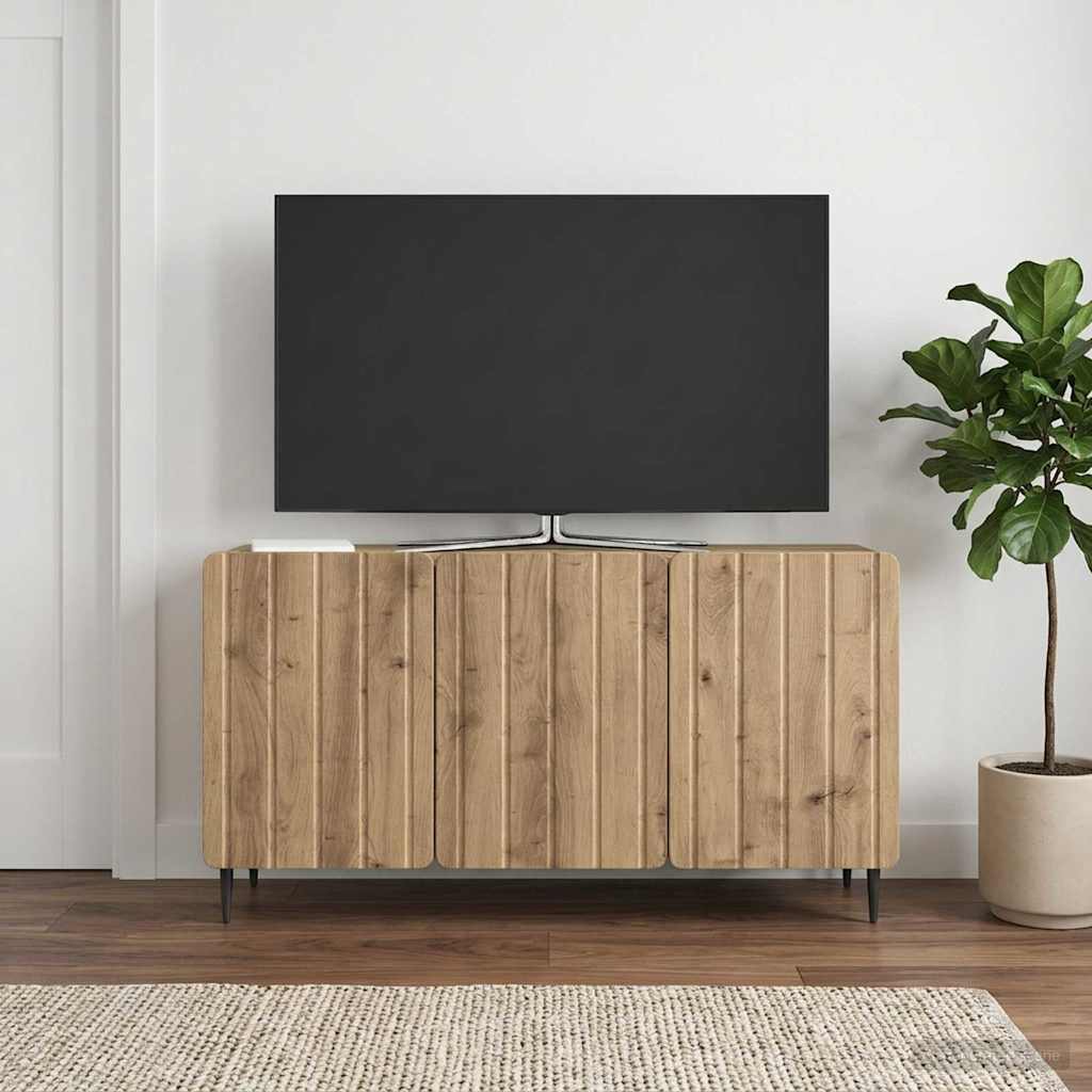 vidaXL Szafka pod telewizor 99 x 34,5 x 52 cm Dąb artisan