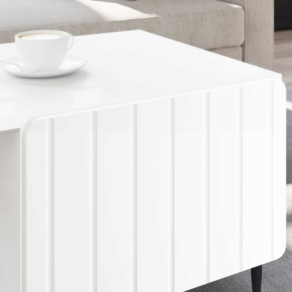 vidaXL Stolik kawowy Biały 90 x 50 x 40 cm Drewno inżynieryjne