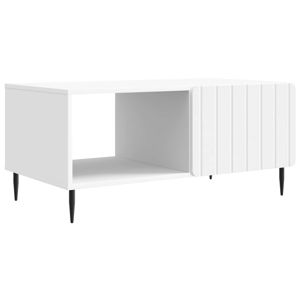 vidaXL Stolik kawowy Biały 90 x 50 x 40 cm Drewno inżynieryjne
