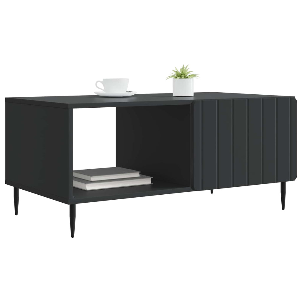 vidaXL Stolik kawowy Czarny 90 x 50 x 40 cm Drewno inżynieryjne