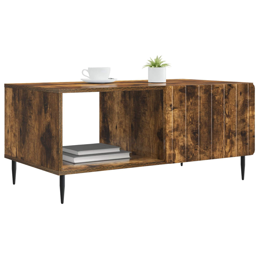 vidaXL Stolik kawowy Dąb wędzony 90 x 50 x 40 cm Drewno inżynieryjne