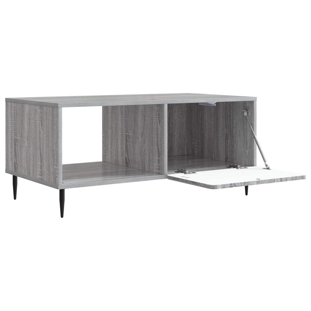 vidaXL Stolik kawowy Szary Sonoma 90 x 50 x 40 cm Drewno inżynieryjne
