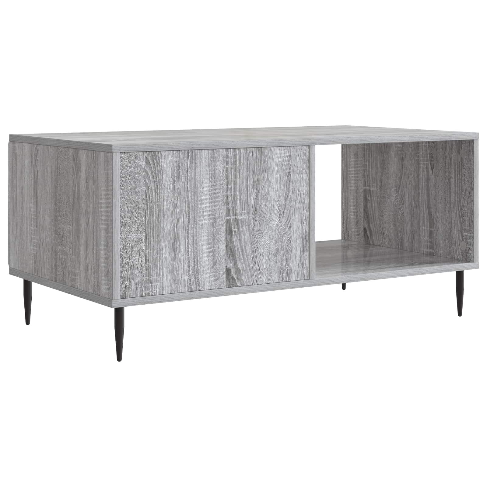 vidaXL Stolik kawowy Szary Sonoma 90 x 50 x 40 cm Drewno inżynieryjne