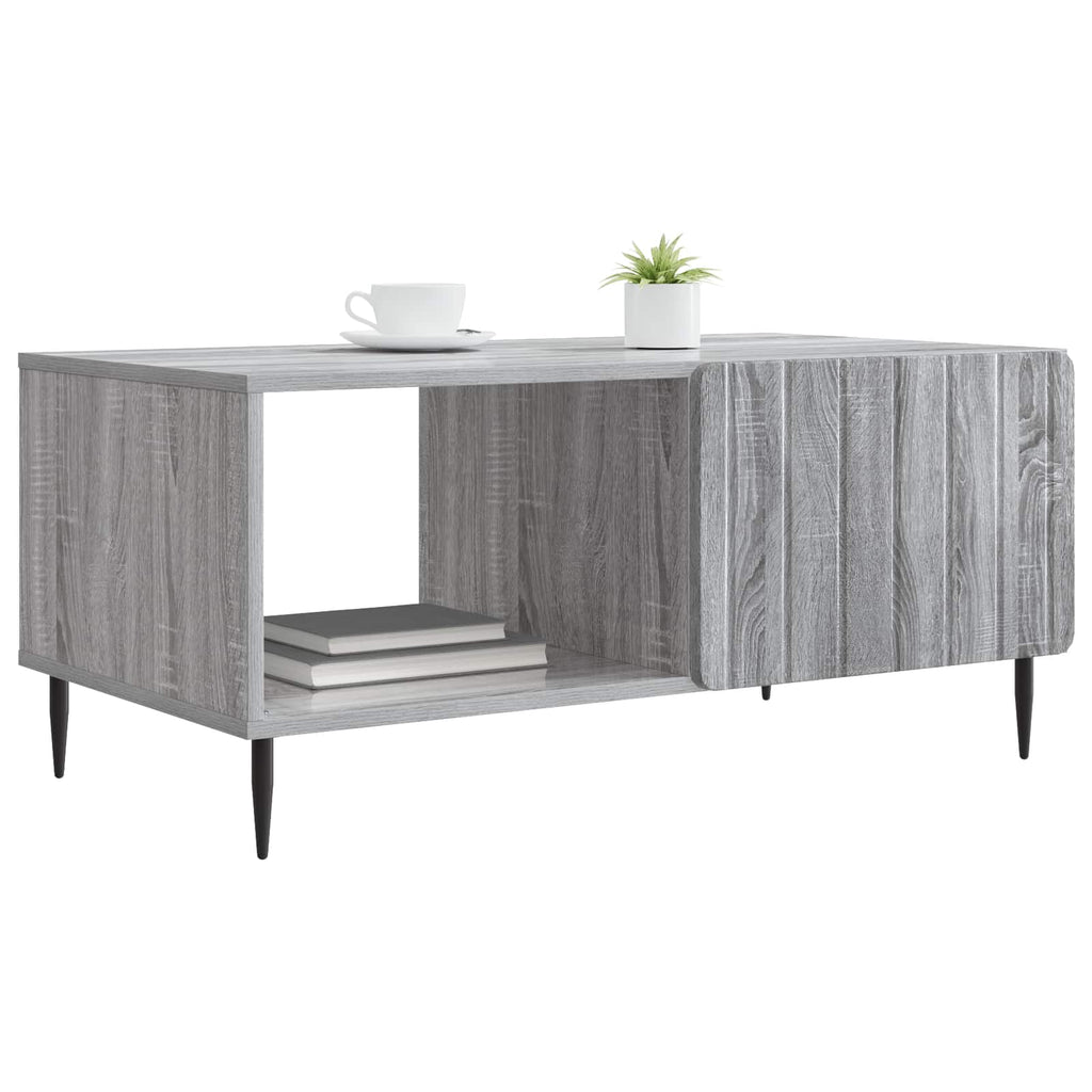 vidaXL Stolik kawowy Szary Sonoma 90 x 50 x 40 cm Drewno inżynieryjne