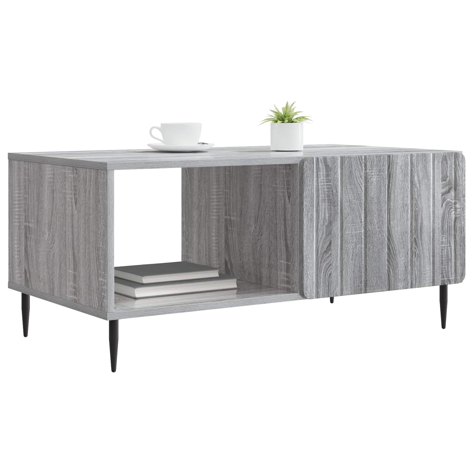 vidaXL Stolik kawowy Szary Sonoma 90 x 50 x 40 cm Drewno inżynieryjne