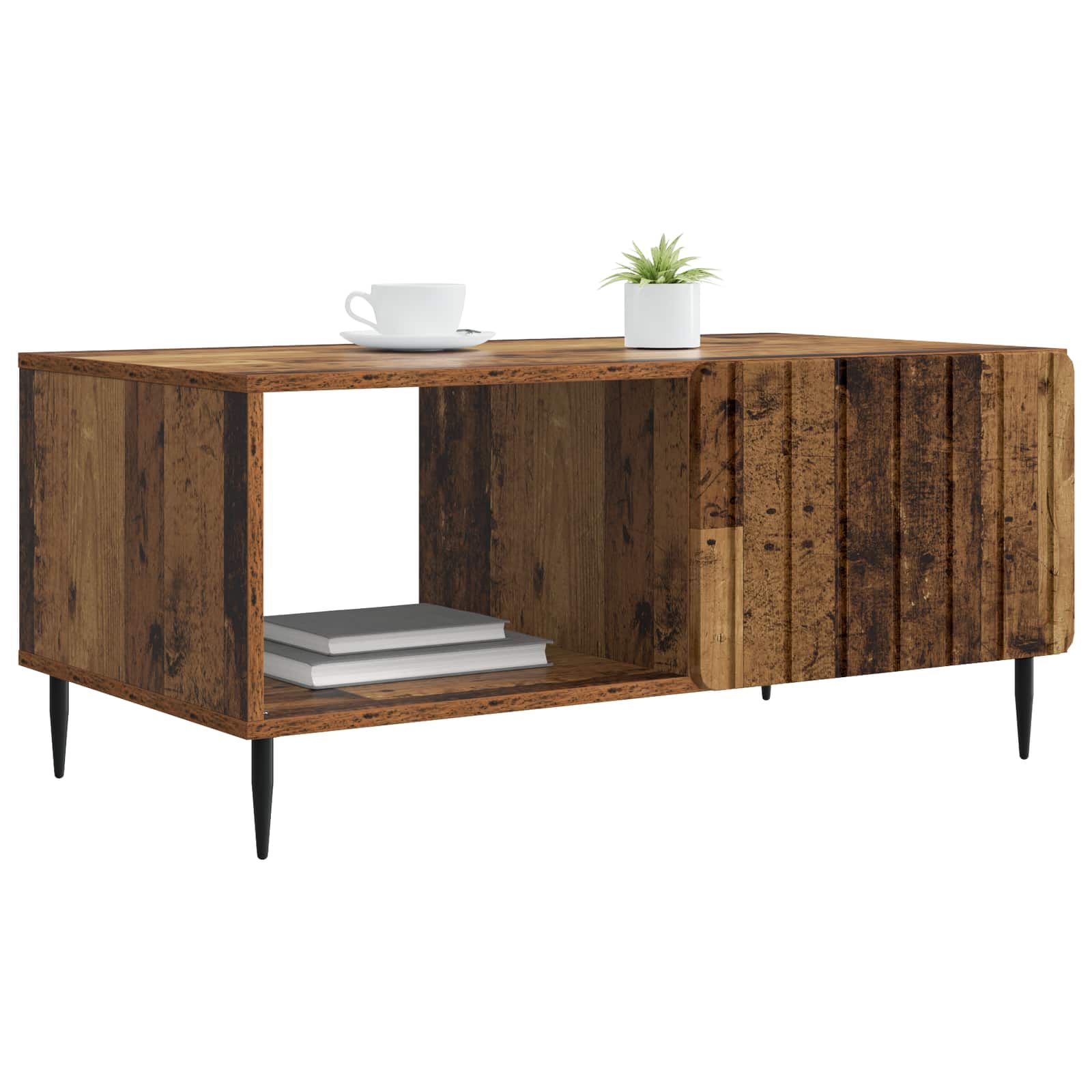 vidaXL Stolik kawowy Stare drewno 90 x 50 x 40 cm Drewno inżynieryjne