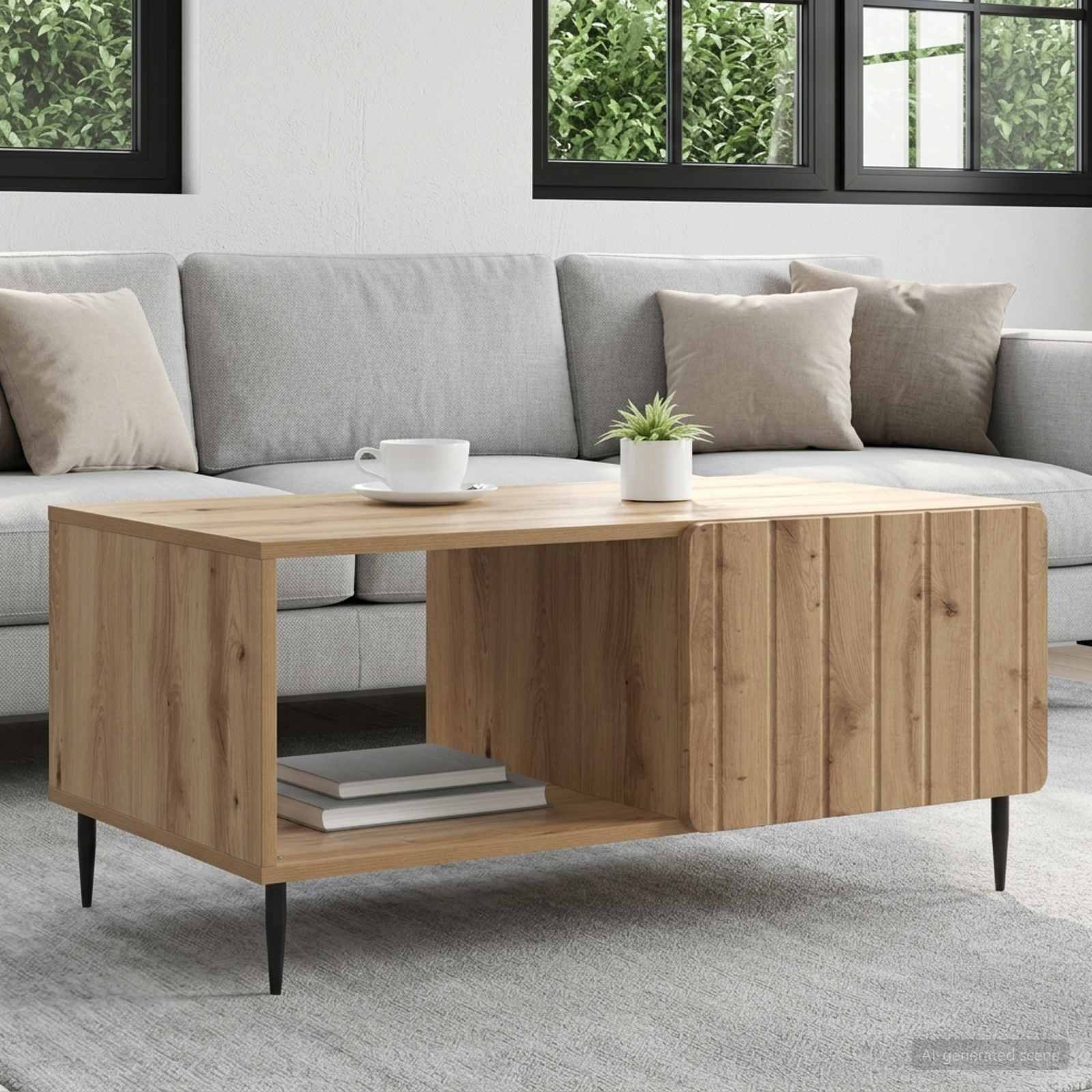 vidaXL Stolik kawowy Dąb artisan 90 x 50 x 40 cm Drewno inżynieryjne