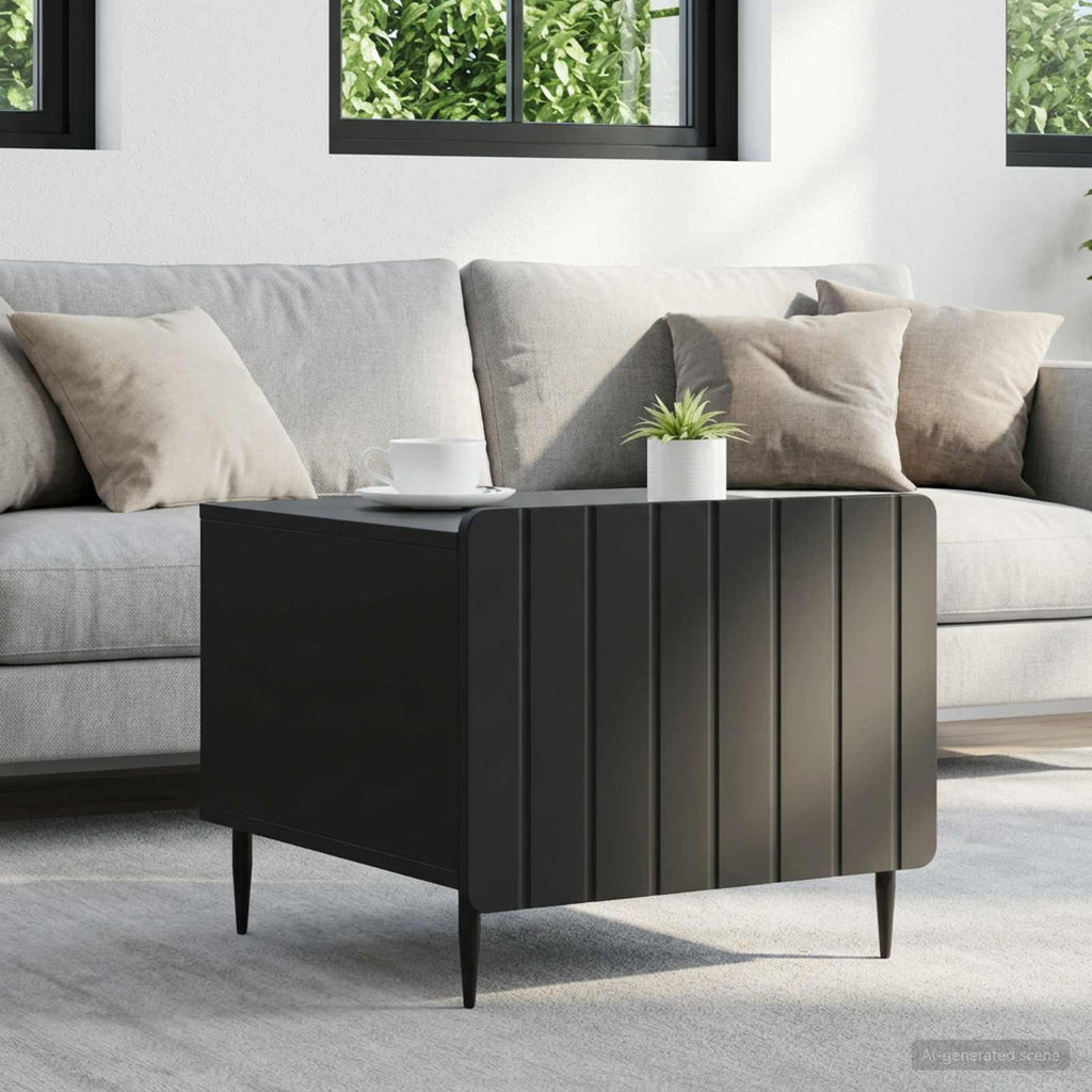 vidaXL Stolik kawowy Czarny 49 x 50 x 42 cm Drewno inżynieryjne