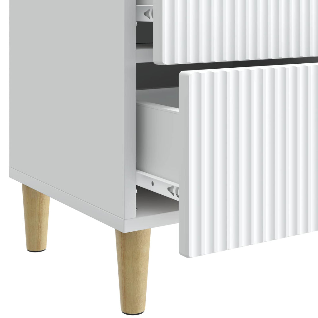 vidaXL Szafka Nocna 2 pcs Biały 43 x 34,5 x 48 cm Drewno inżynieryjne