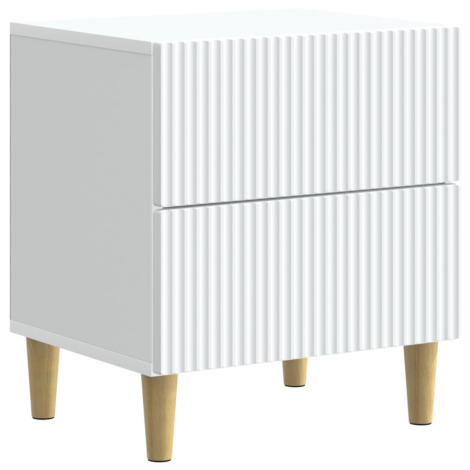 vidaXL Szafka Nocna 2 pcs Biały 43 x 34,5 x 48 cm Drewno inżynieryjne