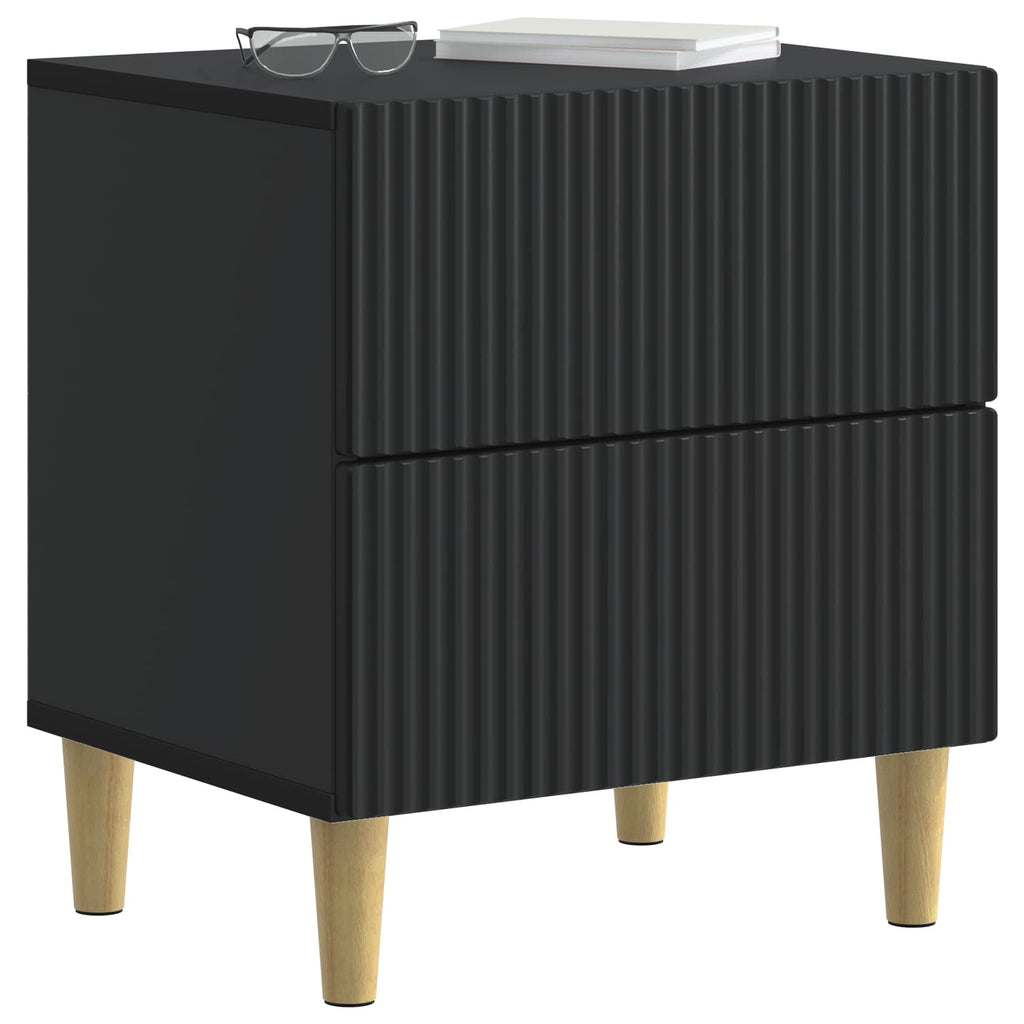 vidaXL Szafka Nocna Czarny 43 x 34,5 x 48 cm Drewno inżynieryjne