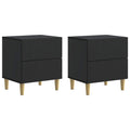 vidaXL Szafka Nocna 2 pcs Czarny 43 x 34,5 x 48 cm Drewno inżynieryjne
