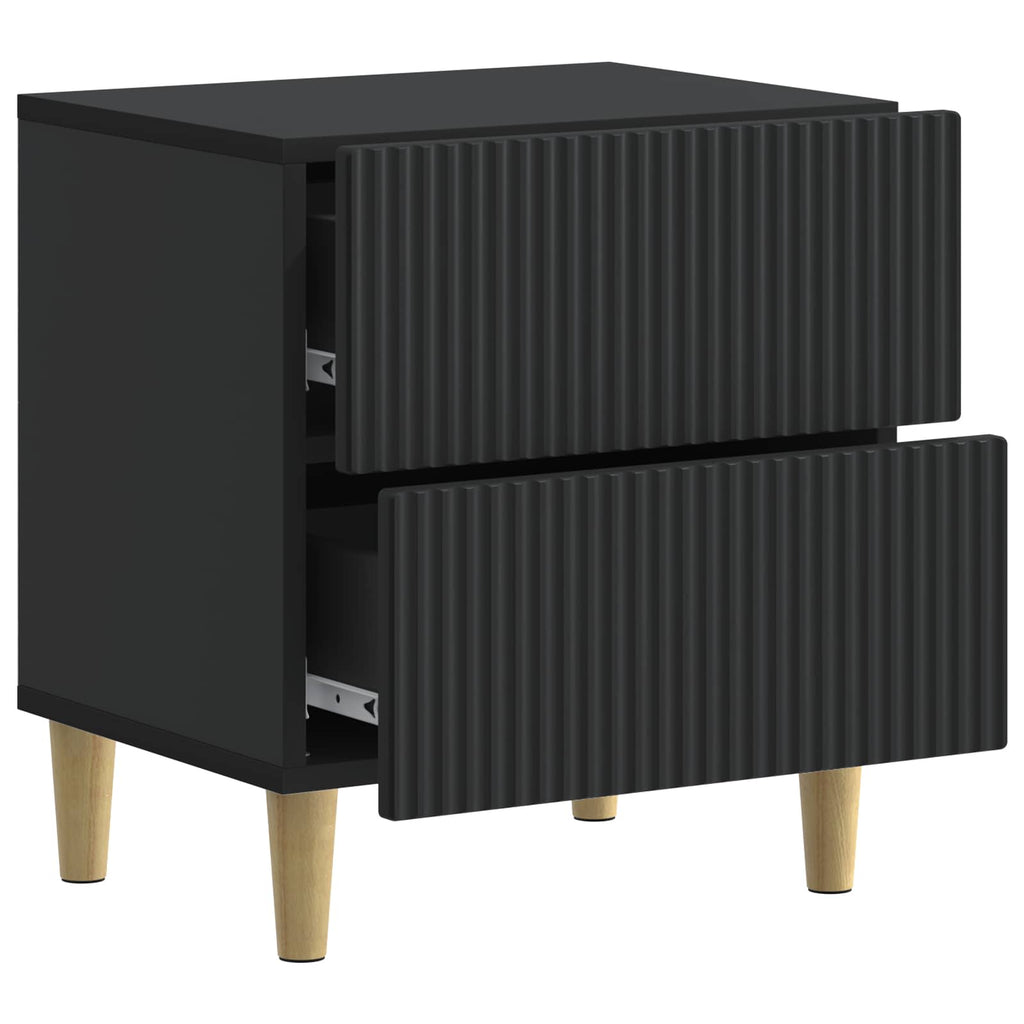 vidaXL Szafka Nocna 2 pcs Czarny 43 x 34,5 x 48 cm Drewno inżynieryjne