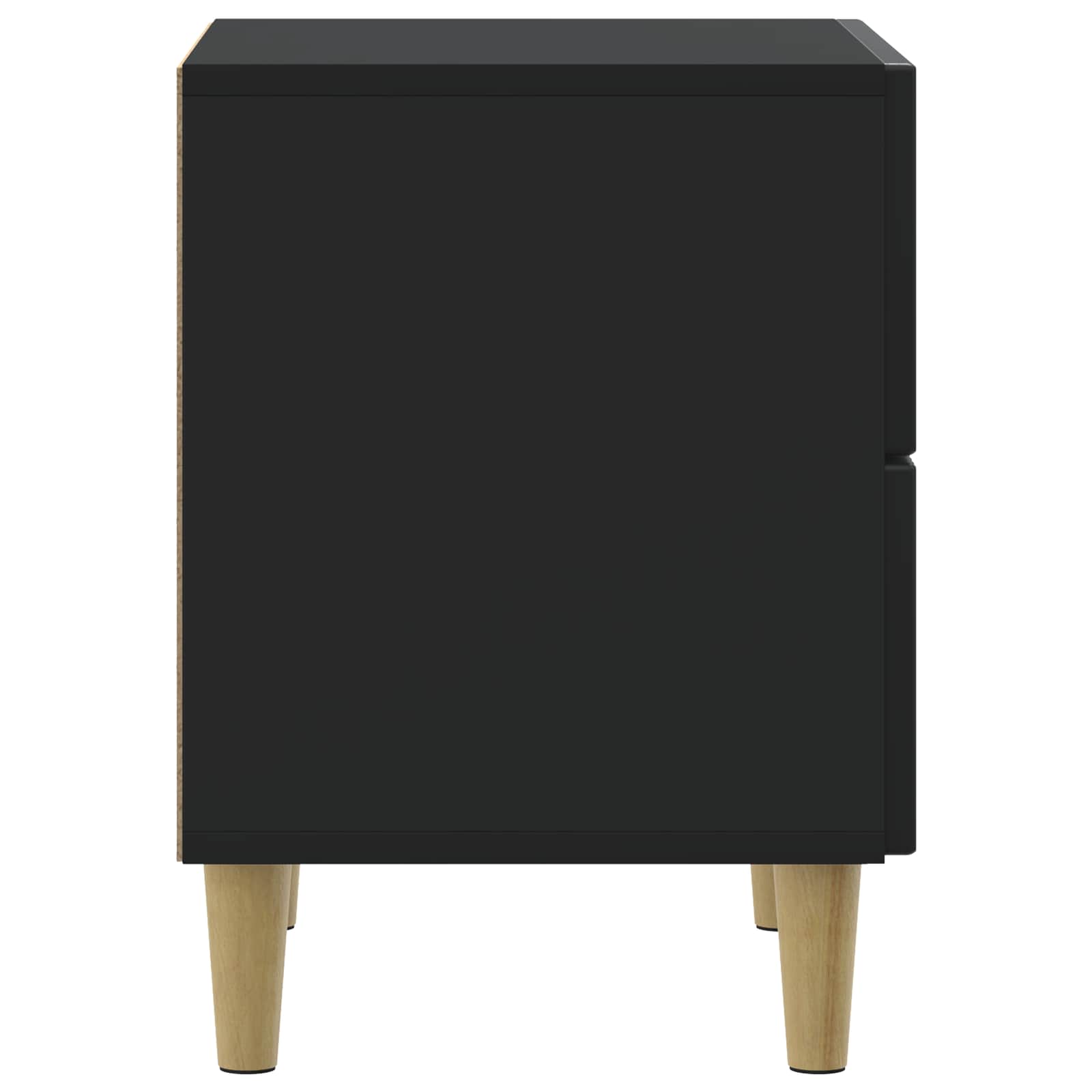 vidaXL Szafka Nocna 2 pcs Czarny 43 x 34,5 x 48 cm Drewno inżynieryjne
