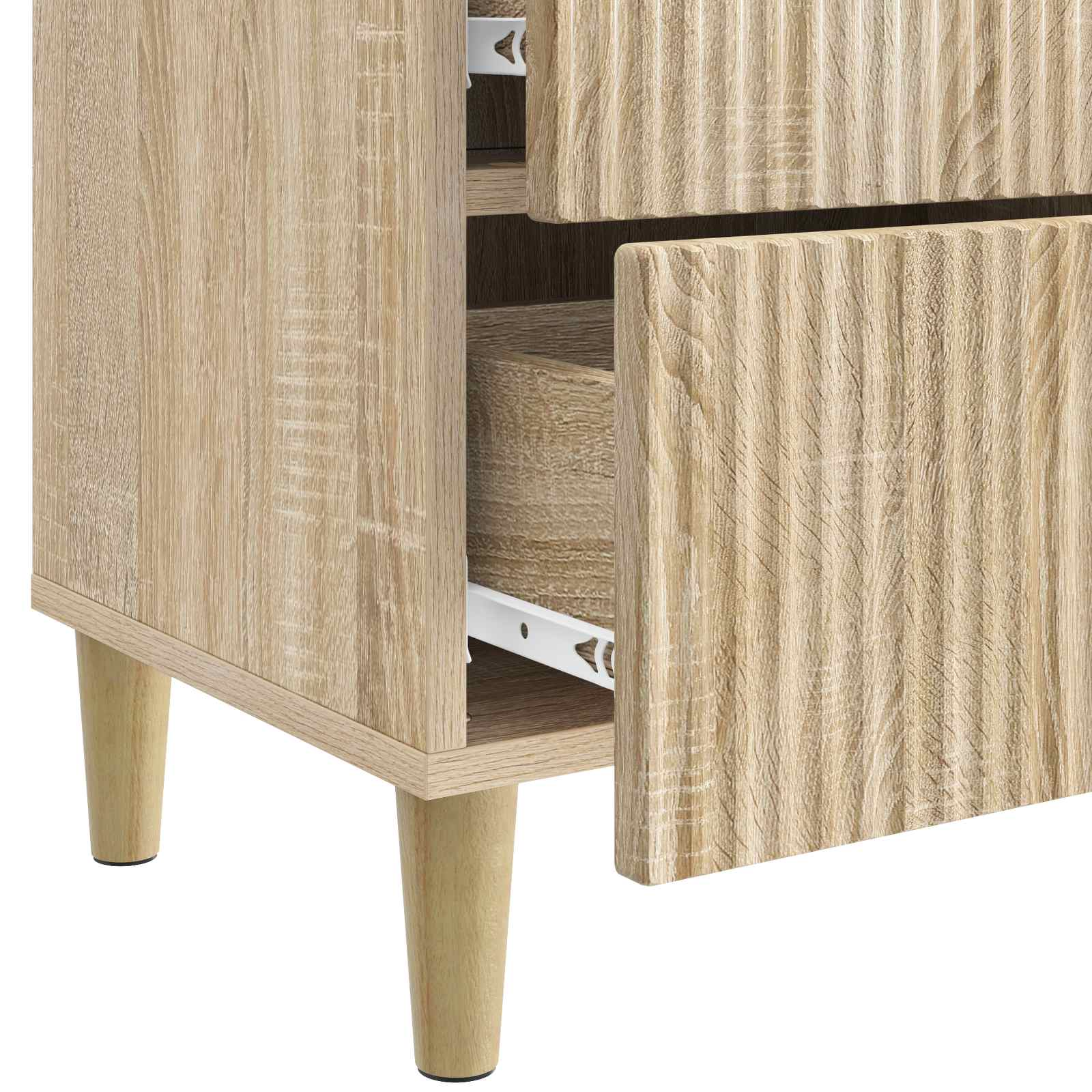 vidaXL Szafka Nocna z szufladą 2 pcs dąb Sonoma 43 x 34,5 x 48 cm