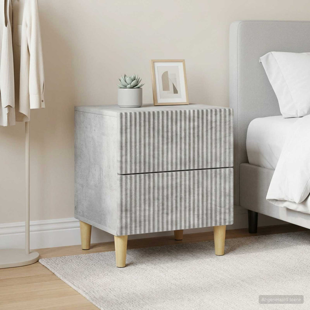 vidaXL Szafka Nocna 2 szt. Betonowy szary 43 x 34,5 x 48 cm