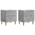 vidaXL Szafka Nocna z szufladą 2 pcs Betonowy szary 43 x 34,5 x 48 cm