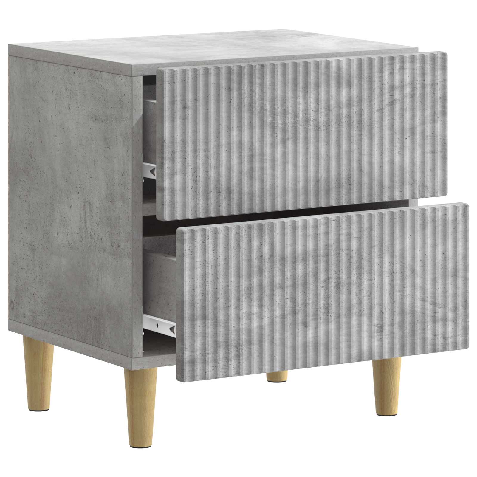 vidaXL Szafka Nocna z szufladą 2 pcs Betonowy szary 43 x 34,5 x 48 cm