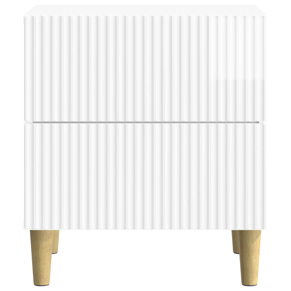 vidaXL Szafka Nocna 2 pcs Biały wysoki połysk 43 x 34,5 x 48 cm