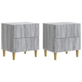 vidaXL Szafka Nocna z szufladą 2 pcs Szary Sonoma 43 x 34,5 x 48 cm