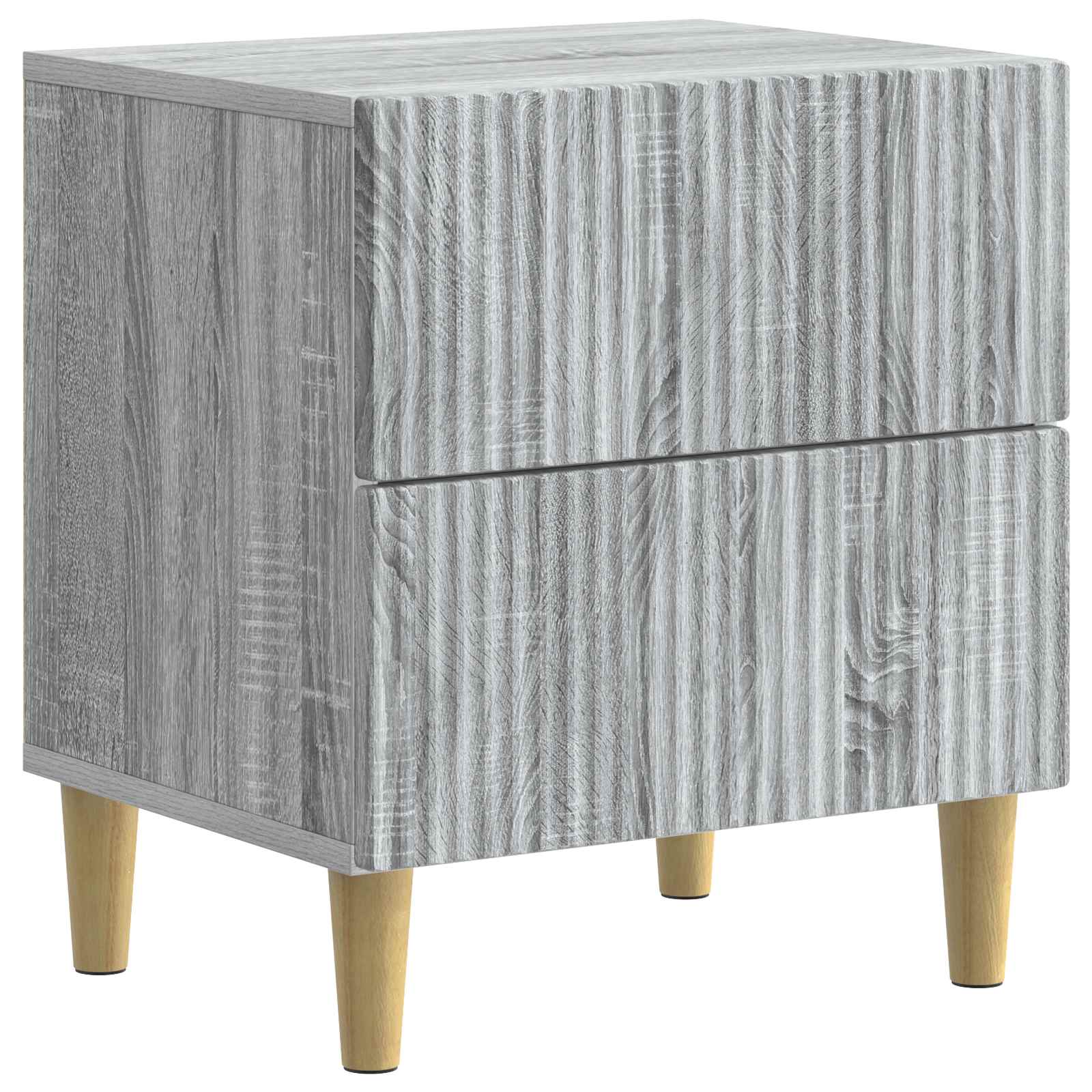 vidaXL Szafka Nocna z szufladą 2 pcs Szary Sonoma 43 x 34,5 x 48 cm